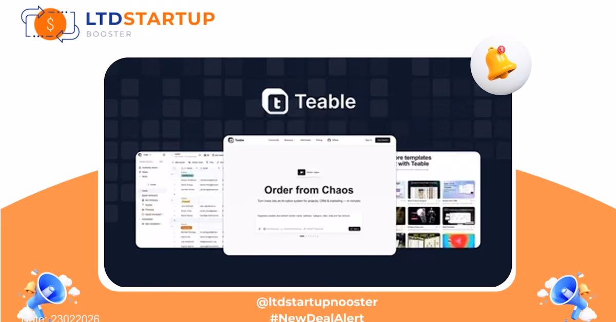 Teable Lifetime Deal Banner
