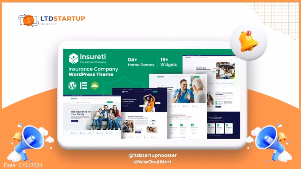 Insureti - Insurance Company WordPress Theme cover