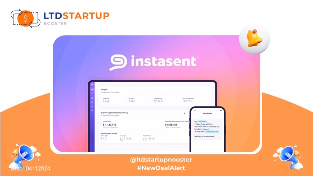 [New LTD] Instasent SMS - Drive more sales with SMS campaigns cover