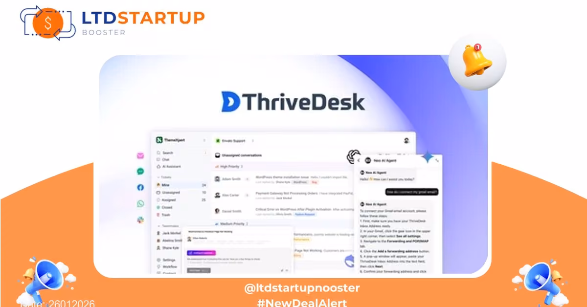 ThriveDesk Lifetime Deal Banner
