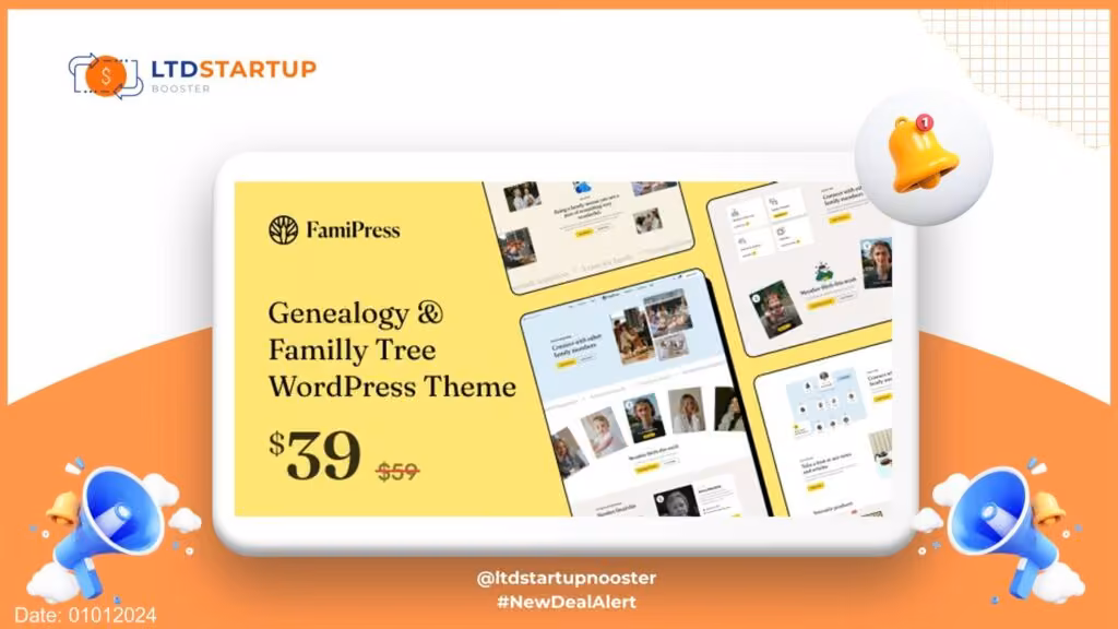 FamiPress - Genealogy & Family Tree WordPress theme cover