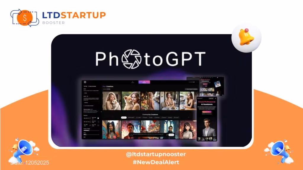 [New LTD] PhotoGPT AI - Create professional profile headshots cover
