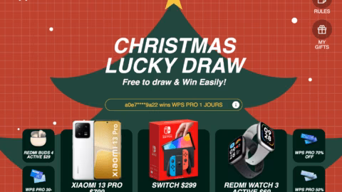 WPS OFFICE Christmas Lucky Draw