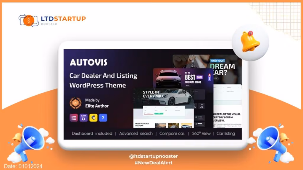 Autovis - Car Dealer & Listing WordPress Theme cover