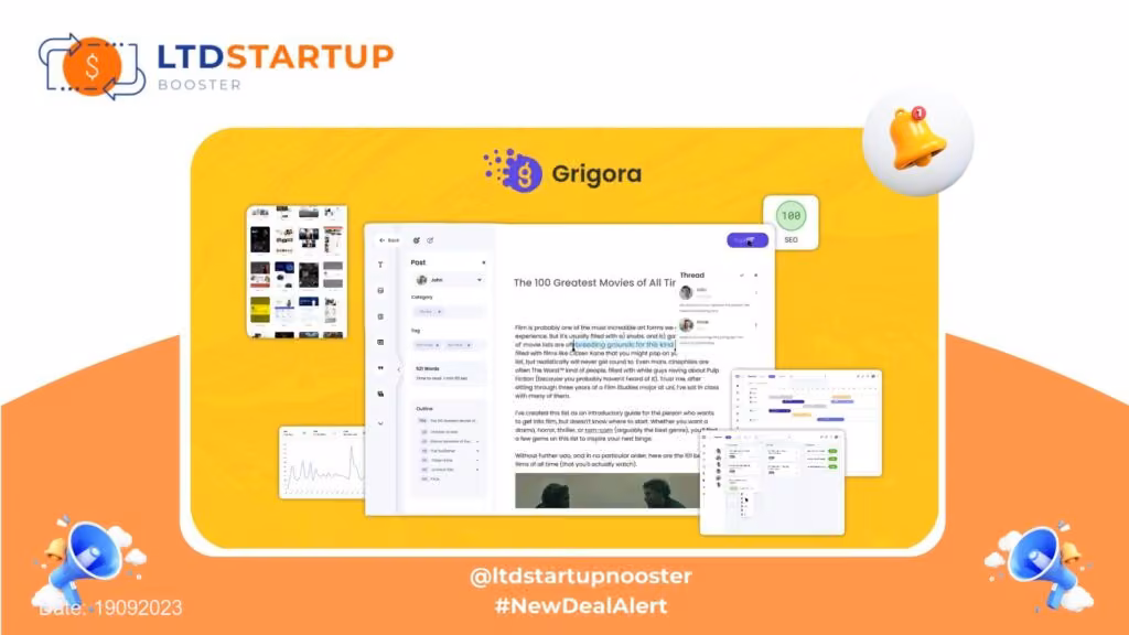 [New Lifetime Deal] Grigora - Grigora: SEO-Friendly Website Builder cover